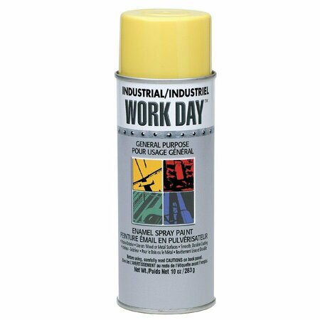 KRYLON Industrial Work Day Enamel Paint Yellow, Size: 16 oz, Net Wt: 10 oz, Replaces: KRYS04104 A04406000